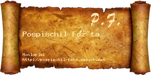 Pospischil Fáta névjegykártya